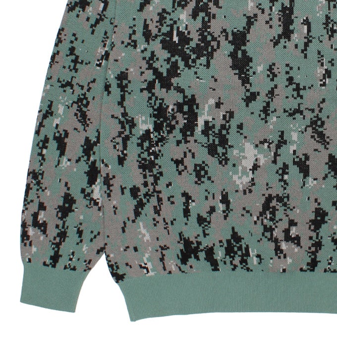WACKO MARIA DIGITAL CAMO JACQUARD KNIT SWEATER | LOCKSTOCK/STLIKE