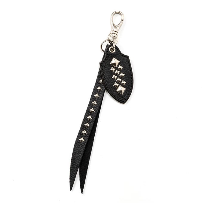 CALEE STUDS LEATHERS SHORT KEY RING | LOCKSTOCK/STLIKE