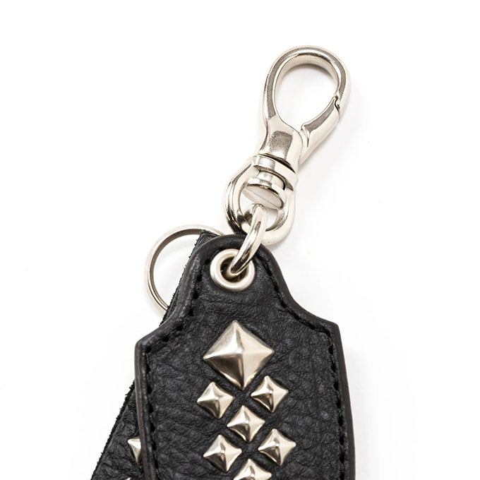 CALEE STUDS LEATHER LONG KEY RING | LOCKSTOCK/STLIKE