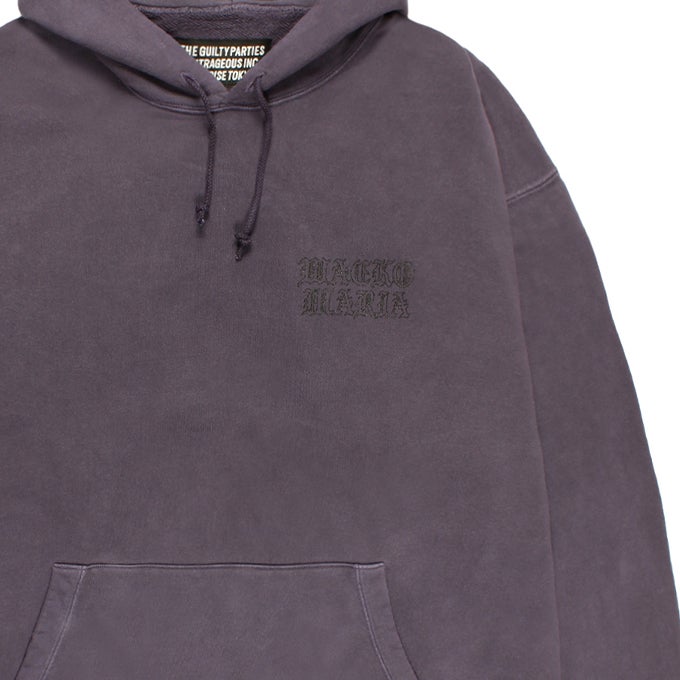 WACKO MARIA WASHED MIDDLE WEIGHT PULLOVER HOODED SWEAT SHIRT