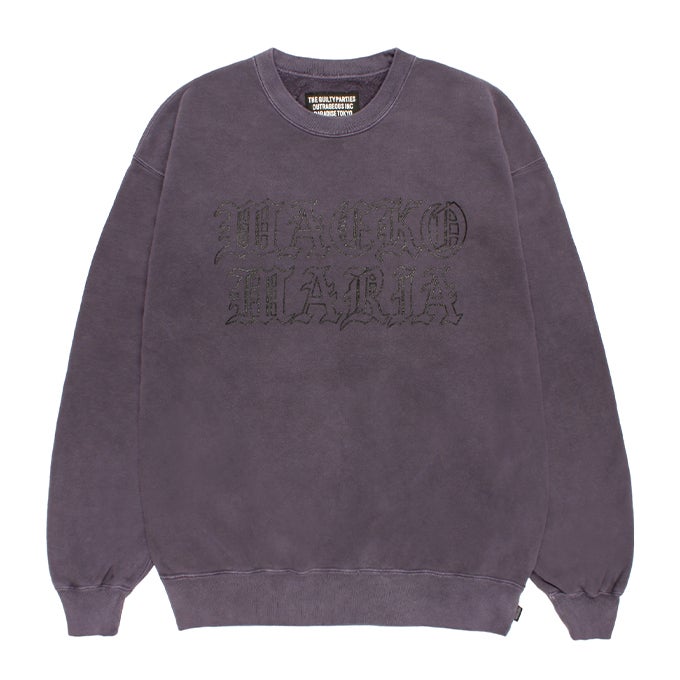 WACKO MARIA WASHED MIDDLE WEIGHT CREW NECK SWEAT SHIRT | LOCKSTOCK