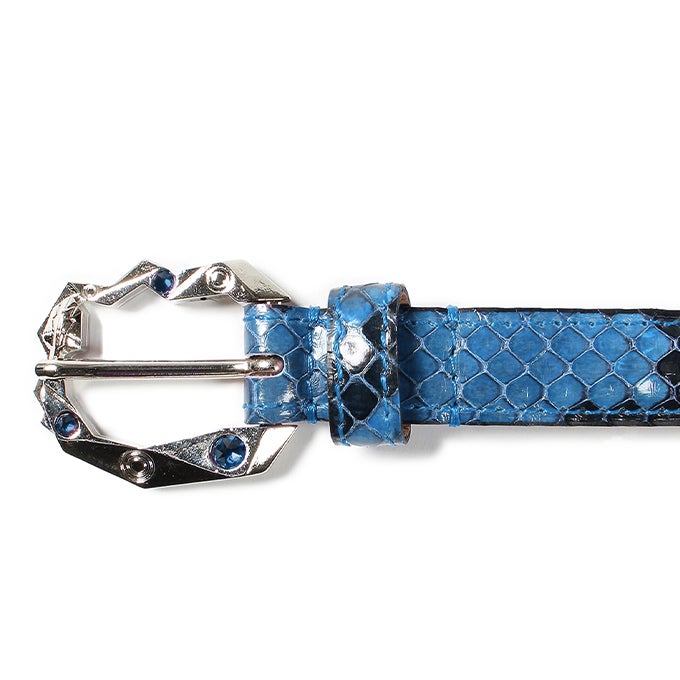 WACKO MARIA WOLF'S HEAD / PYTHON LEATHER BELT ( TYPE-1