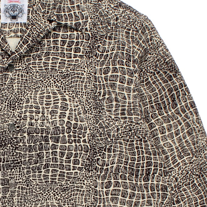 WACKO MARIA WOLF'S HEAD / CORDUROY 50'S OPEN COLLAR SHIRT L/S