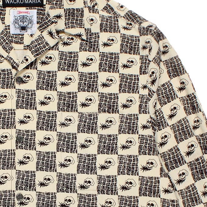 WACKO MARIA WOLF'S HEAD / CORDUROY 50'S OPEN COLLAR SHIRT L/S