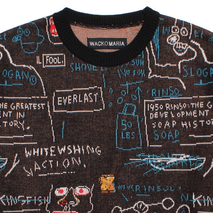 Wacko Maria BASQUIAT ワコマリア バスキア ニット バスキア モヘアニットジャガードセーター (タイプ2) BASQUIAT-WM-KN02