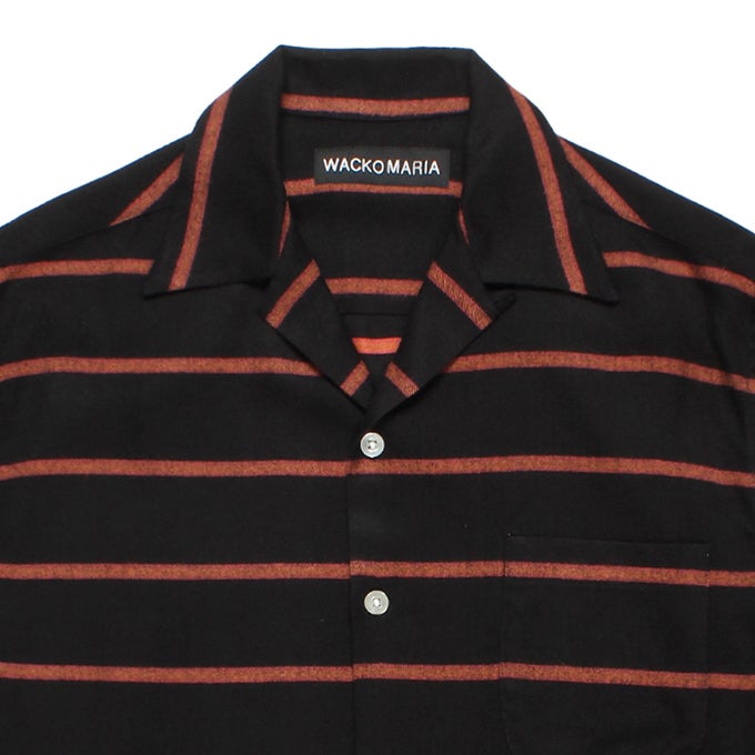 WACKO MARIA STRIPED OPEN COLLAR SHIRT S/S ( TYPE-1 ) | LOCKSTOCK