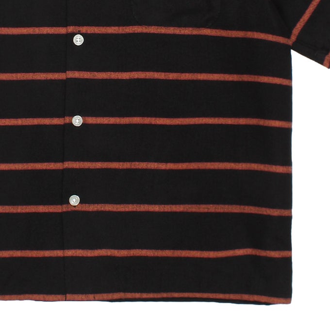 WACKO MARIA STRIPED OPEN COLLAR SHIRT S/S ( TYPE-1 ) | LOCKSTOCK