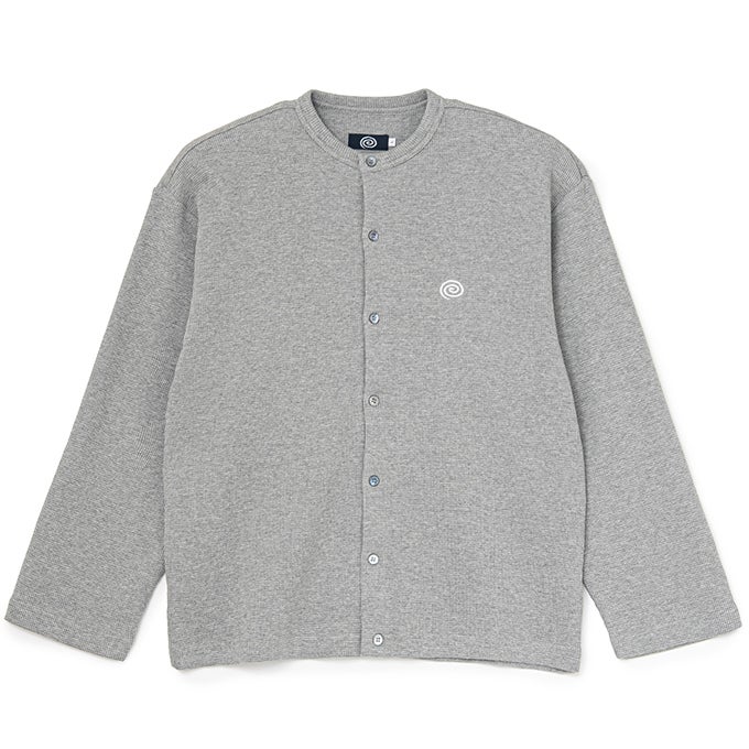 SOL/soonerorlater Waffle Crewneck Cardigan | LOCKSTOCK/STLIKE