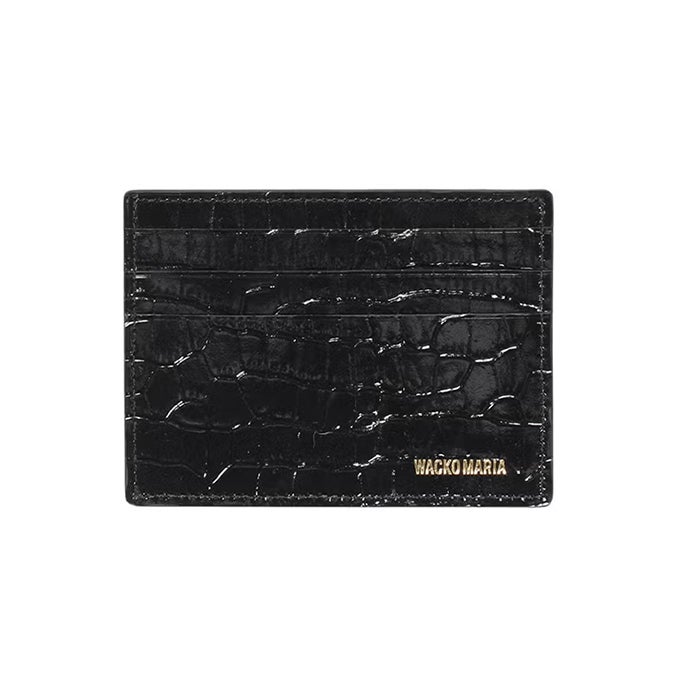 WACKO MARIA SPEAK EASY / CROCODILE EMBOSSED LEATHER CARD CASE