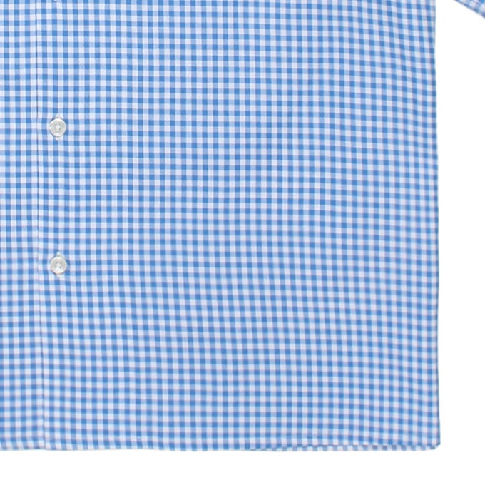 WACKO MARIA BEZ TEKSTIL / GINGHAM CHECK OPEN COLLAR SHIRT