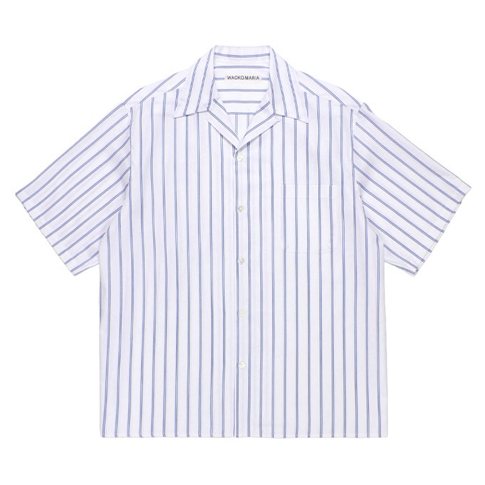 WACKO MARIA BEZ TEKSTIL / STRIPED OPEN COLLAR SHIRT | LOCKSTOCK/STLIKE