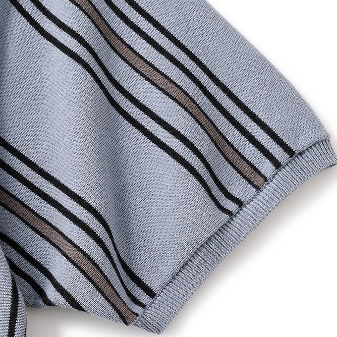 FTC STRIPE KNIT POLO | LOCKSTOCK/STLIKE