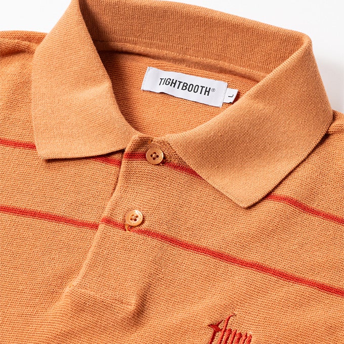 TIGHTBOOTH PRODUCTION BORDER KNIT POLO | LOCKSTOCK/STLIKE