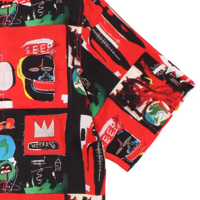 WACKO MARIA JEAN-MICHEL BASQUIAT / S/S HAWAIIAN SHIRT ( TYPE-2
