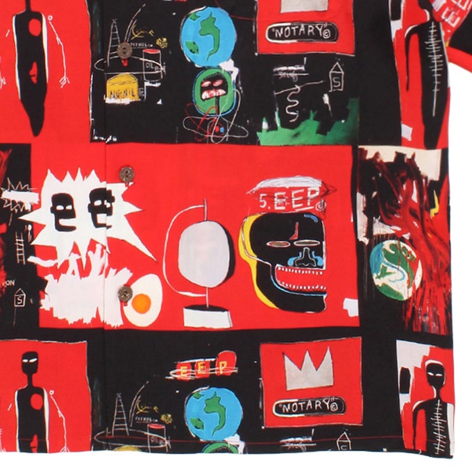 WACKO MARIA JEAN-MICHEL BASQUIAT / S/S HAWAIIAN SHIRT ( TYPE-2