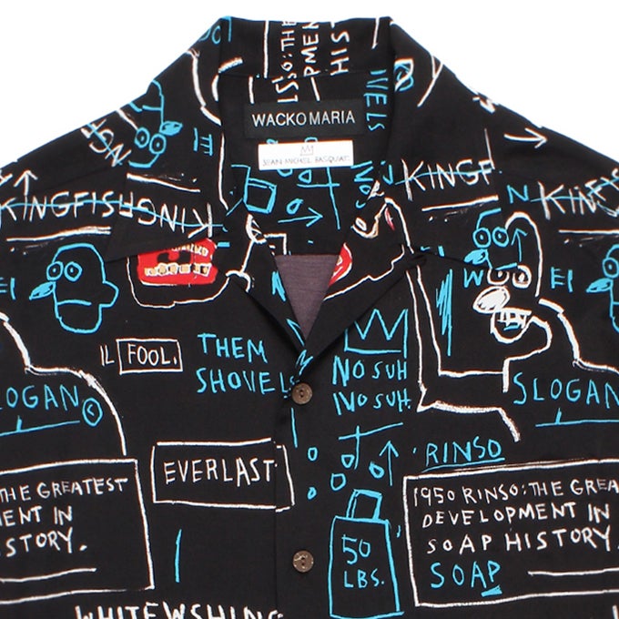 WACKO MARIA JEAN-MICHEL BASQUIAT / S/S HAWAIIAN SHIRT ( TYPE-1
