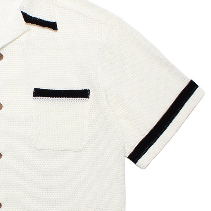 WACKO MARIA KNIT OPEN COLLAR SHIRT ( TYPE-2 ) | LOCKSTOCK/STLIKE