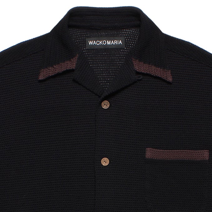 WACKO MARIA KNIT OPEN COLLAR SHIRT ( TYPE-2 ) | LOCKSTOCK/STLIKE