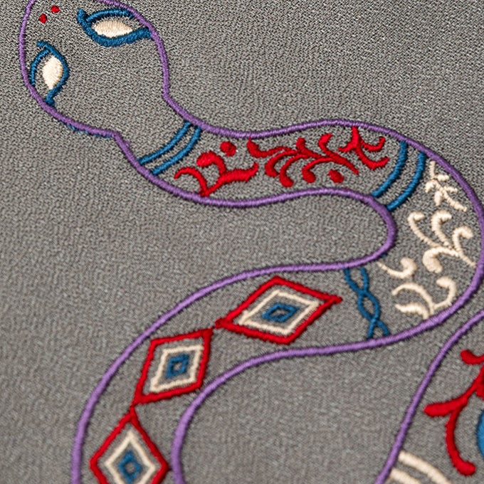 CALEE EMBROIDERY SNAKE S/S SH ＜MIHO MURAKAMI DESIGN＞ | LOCKSTOCK