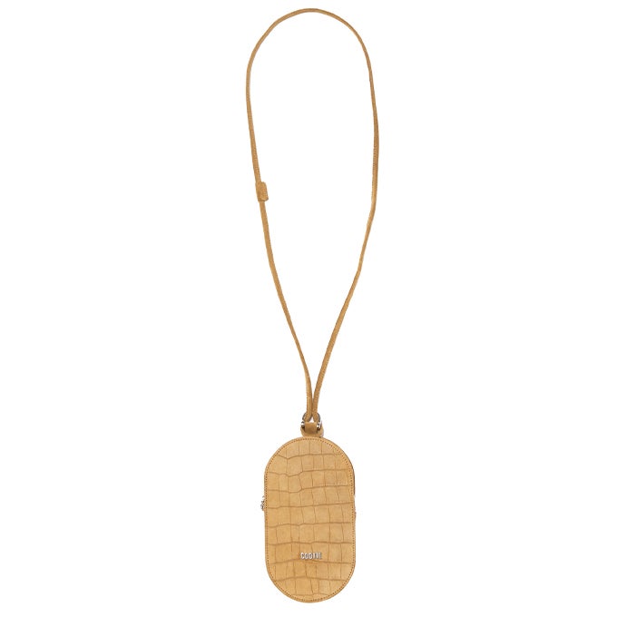 BEIGE EMBOSSED SUEDE