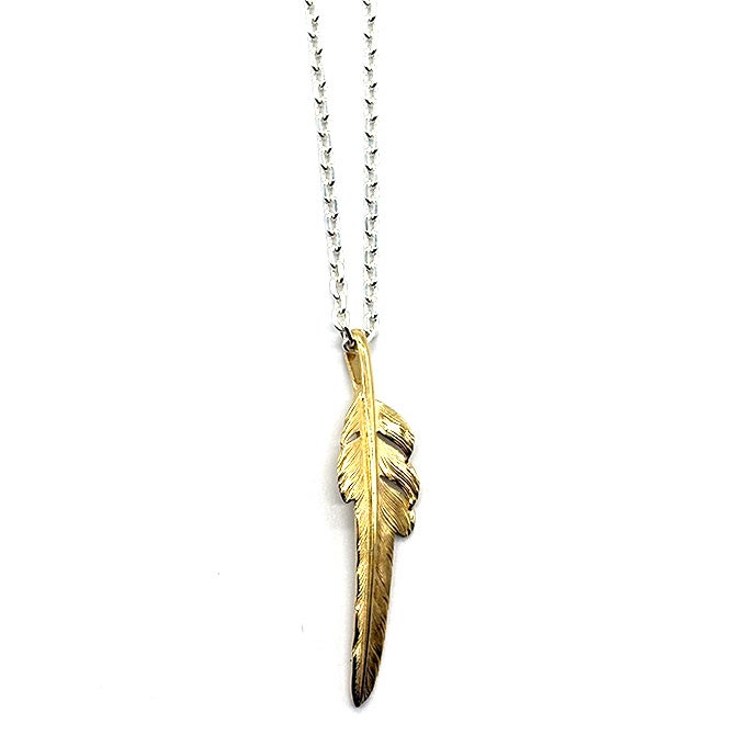 LARRY SMITH 18K KAZEKIRI FEATHER PENDANT COMBINATION | LOCKSTOCK
