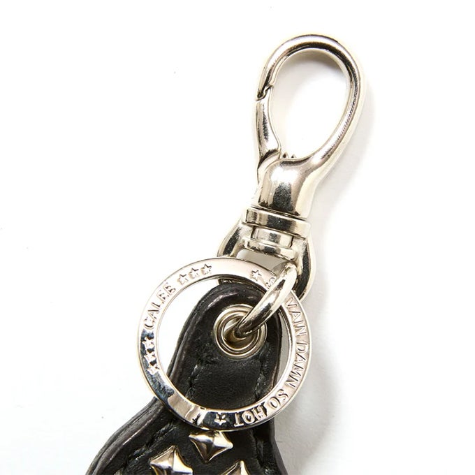 CALEE STUDS LEATHER RUGGED KEY RING | LOCKSTOCK/STLIKE