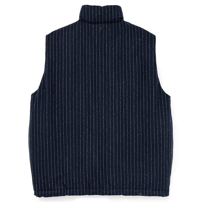 sol soonerorlater SOL ベスト ポーカーズつかさ着用 SOL/soonerorlater Pin-Stripe Padded Vest | LOCKSTOCK/STLIKE