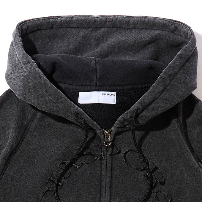 DIASPORA SKATEBOARDS Dyed Full Zip Hooded Sweatshirt | LOCKSTOCK